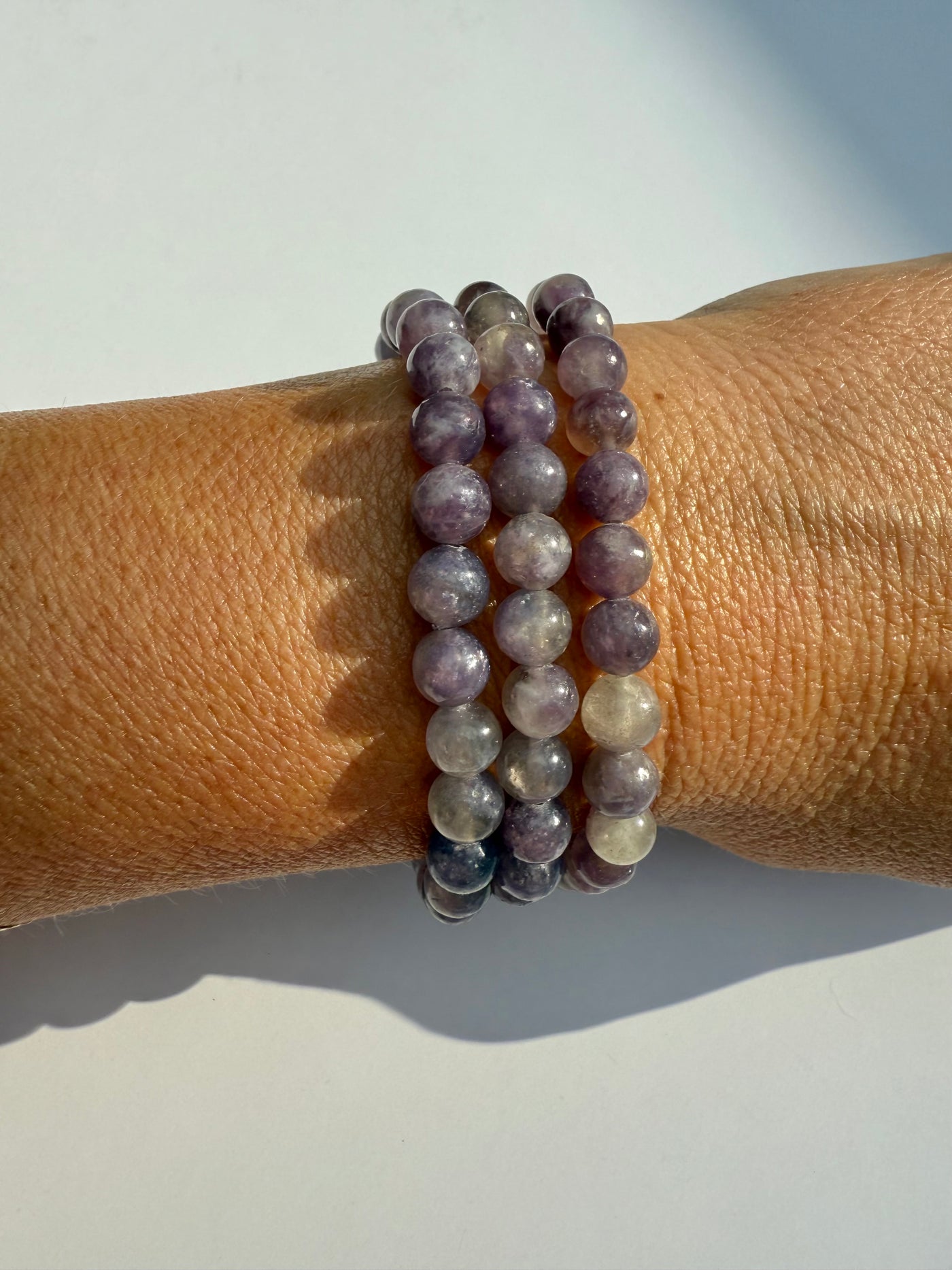 Tourmaline in Lepidolite Bracelet