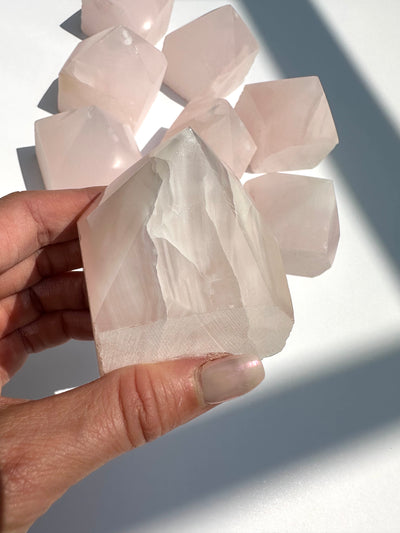 Intuitively Selected Mangano Pink Calcite Points