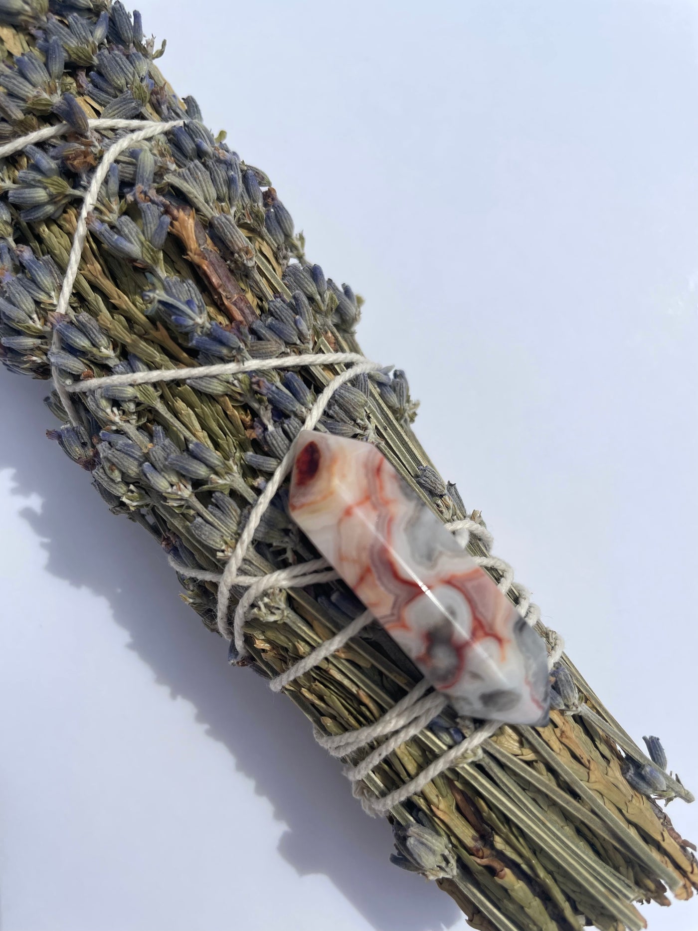 Rosemary Clearing Bundle with STUNNING Lace Agate Pendant