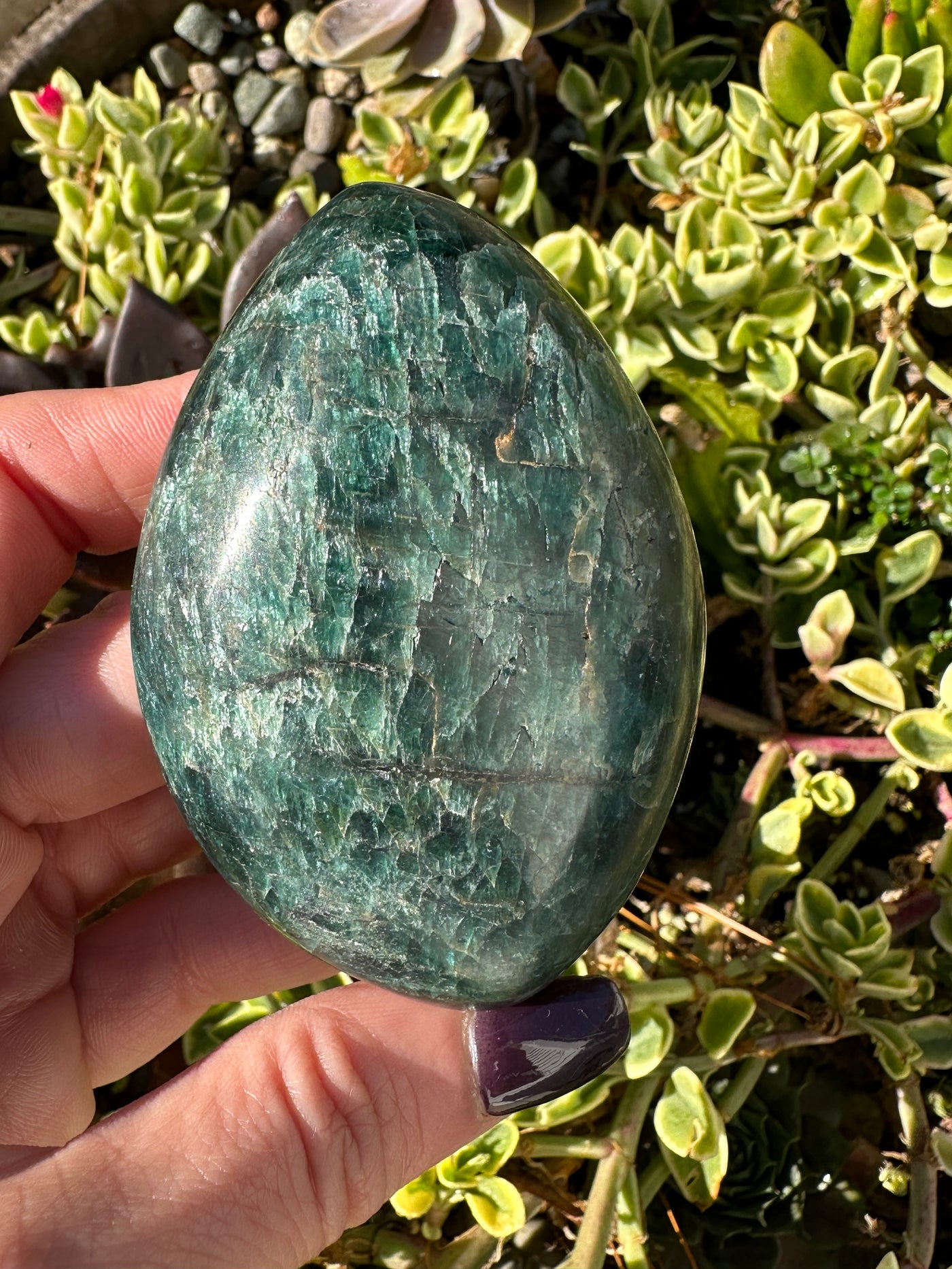 Apatite Palm Stone