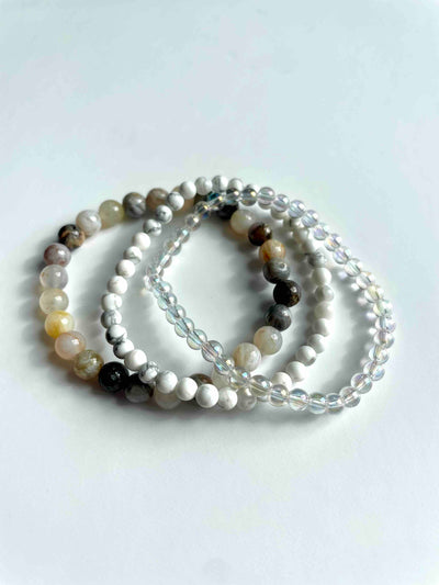 April 29th Crystal Prescription: Bamboo Agate, Howlite, Angel Aura Quartz