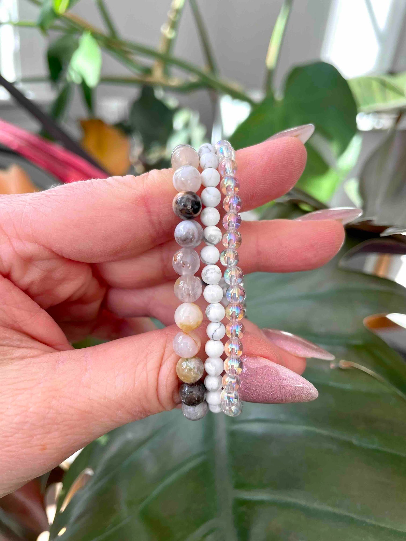 April 29th Crystal Prescription: Bamboo Agate, Howlite, Angel Aura Quartz