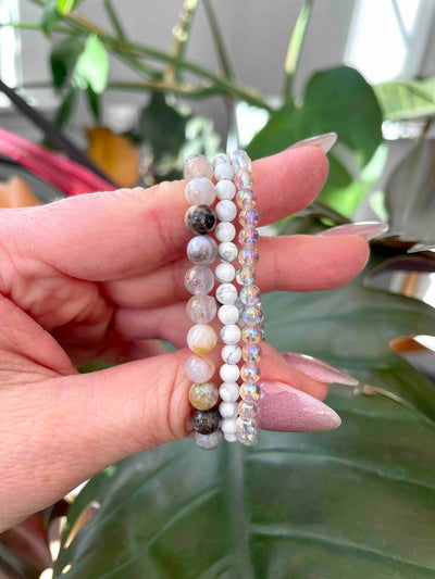 April 29th Crystal Prescription: Bamboo Agate, Howlite, Angel Aura Quartz