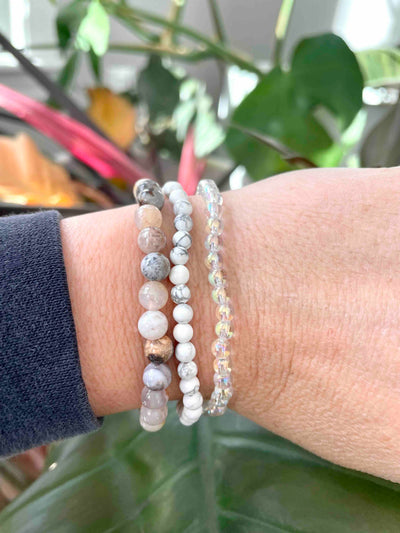 April 29th Crystal Prescription: Bamboo Agate, Howlite, Angel Aura Quartz