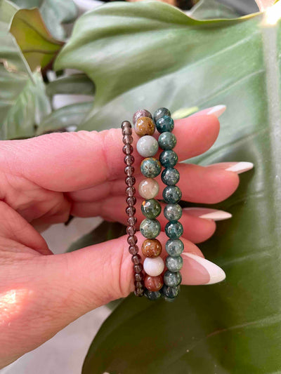 February 18th Crystal Prescription: Ocean Jasper, Smoky Quartz, and Apatite