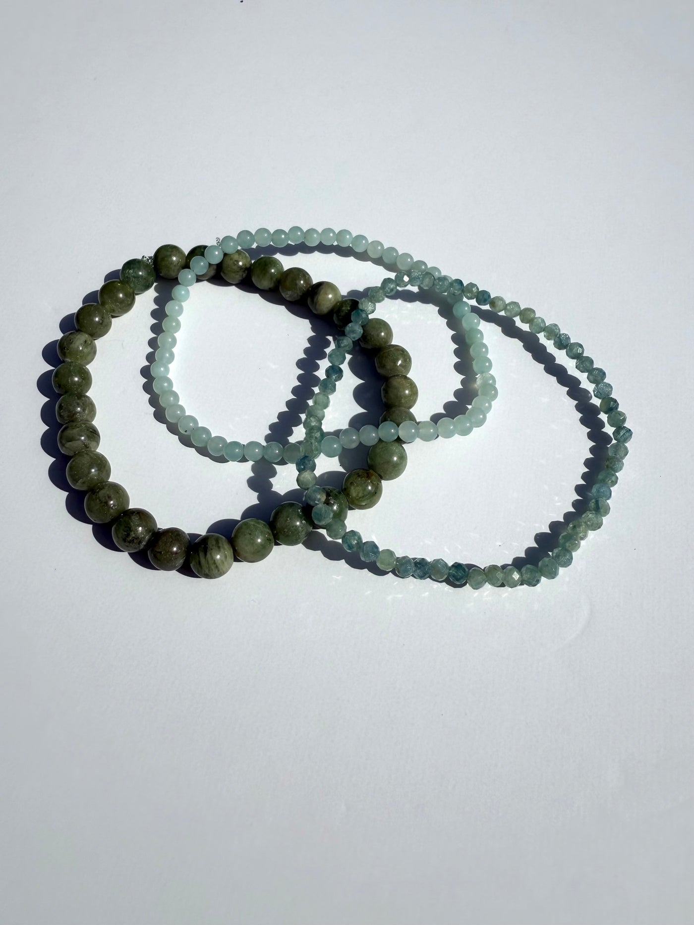 November 4th Crystal Prescription: Amazonite, Green Apatite, and Kyanite