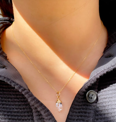 Herkimer Diamond Keepsake Necklace