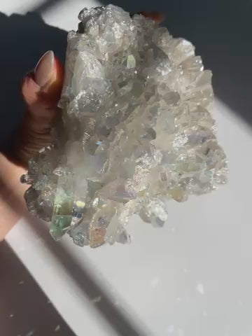 Harmonizing Angel Aura Quartz Statement Cluster 4