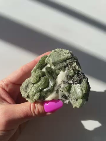 Chromium Diopside in Quartz Matrix 66