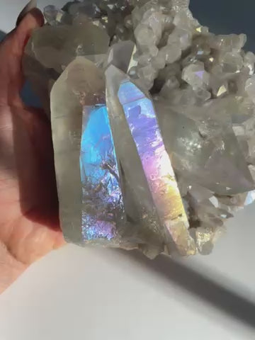 Harmonizing Angel Aura Quartz Statement Cluster 5