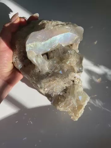 Harmonizing Angel Aura Quartz Statement Cluster 3