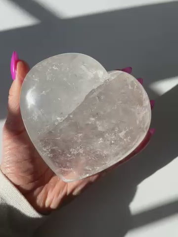 Clear Quartz Heart 1