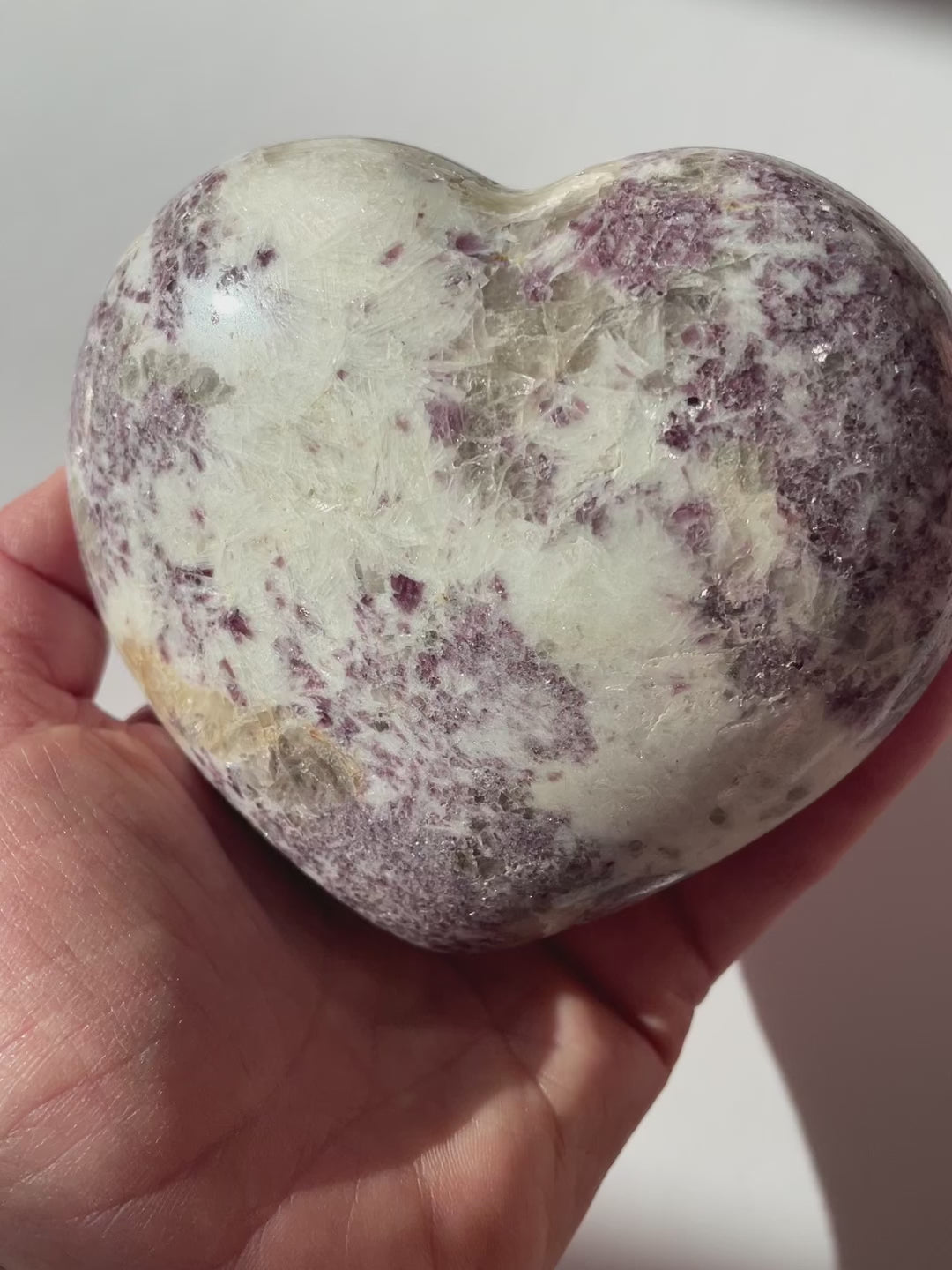 Lepidolite & Smoky Quartz Heart 22