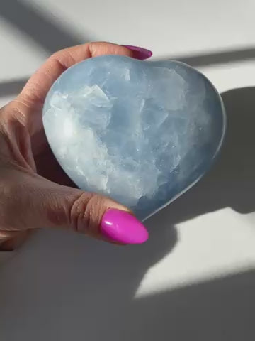 Blue Calcite Heart 3