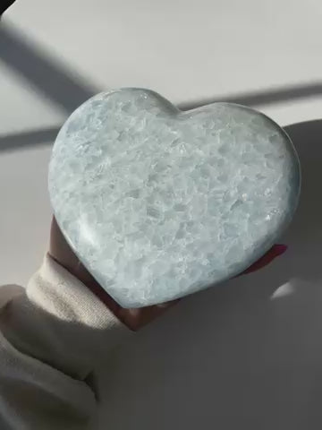 Blue Calcite Heart 1