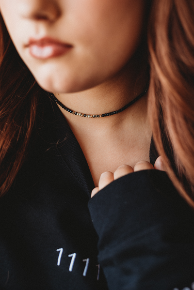 Dalmatian Stone and Spinel Choker