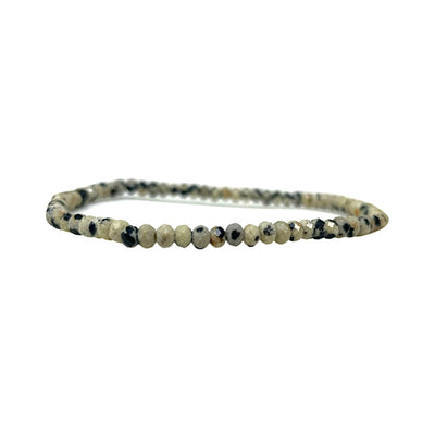 Faceted Dalmatian Stone Bracelet