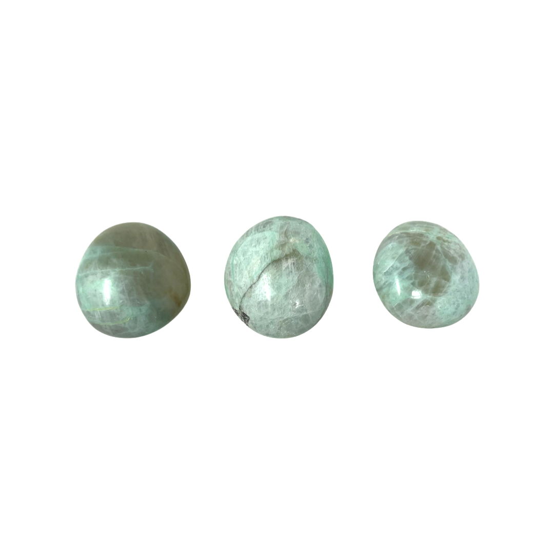 Green Moonstone Garnierite Palm Stone