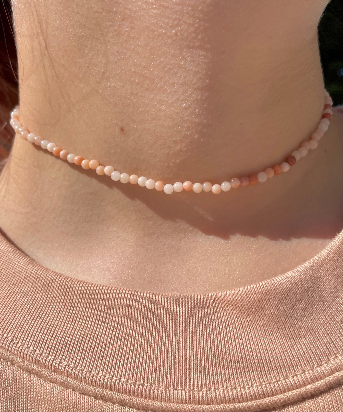 Apricot Pink Aventurine Choker