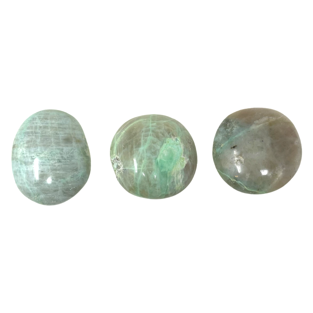 Green Moonstone Garnierite Palm Stone