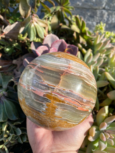 Large Green Onyx Sphere